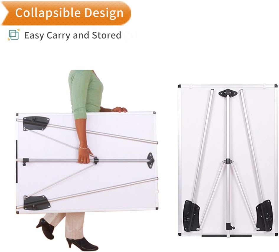 VIZ-PRO Light Melamine Tripod Whiteboard/Flipchart Easel, 90 x 60 cm, White(melamine Cygnet) - Image 5
