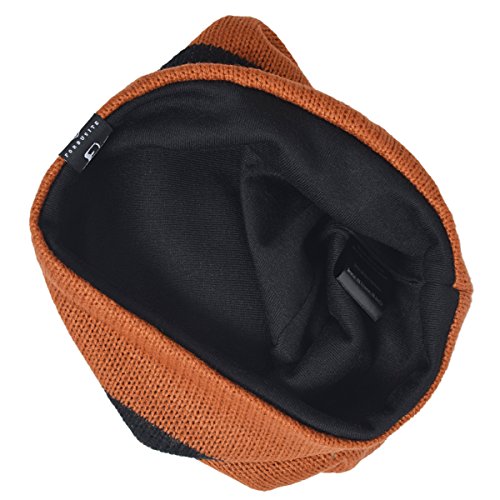 Men Reversible Slouchy Beanie Hat Unisex Skull Hat (B308-Rust) - Thumbnail 3