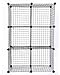 JS HANGER Black Wire Storage Cubes, Set of 6, Clothes Organizer