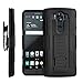 LG V10 Case, Starshop [Heavy Duty] Dual Layers Kickstand Case With [Premium Screen Protector Included] and Locking Belt Clip (Black)