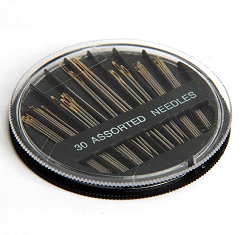 HAPY SHOP 2 Pack 30-Count Assorted Hand Sewing Needles with 4 Pieces Gourd-Shaped Needle Threaders Set for Sewing Repair