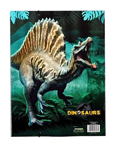 2 x Kinder Ordner Mappe Sammelmappe Heftmappe Zeichenmappe Ablage Gummiband DIN A4 - mit Dinosaurier Dino Dinosaurier… – Bild 4