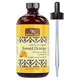 Beauty Aura Sweet Orange Essential Oil - 4 Oz. Bottle - 100% Pure, Undiluted Therapeutic Grade Oils - Ideal for Aromatherapy - Great Quality Great Value!