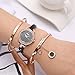 Xinge Women's Dress Bracelet Watch and Bangle Set Rose Gold Black Band D3866L