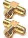 CESS F-Type TV Connector Male to 2 Female Extension Splitter Adapter - F Male to F Dual Female (rel) (2 Pack)
