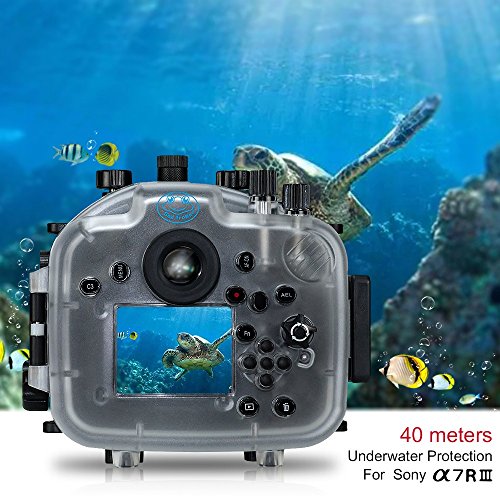 Seafrogs Underwater Camera Housing Case w/ 8" Dome Port Kit, 40M/130FT Waterproof Housing for Sony A7 III A7R III with 16-35mm F2.8 GM / 24-70mm f/4 OSS Lens