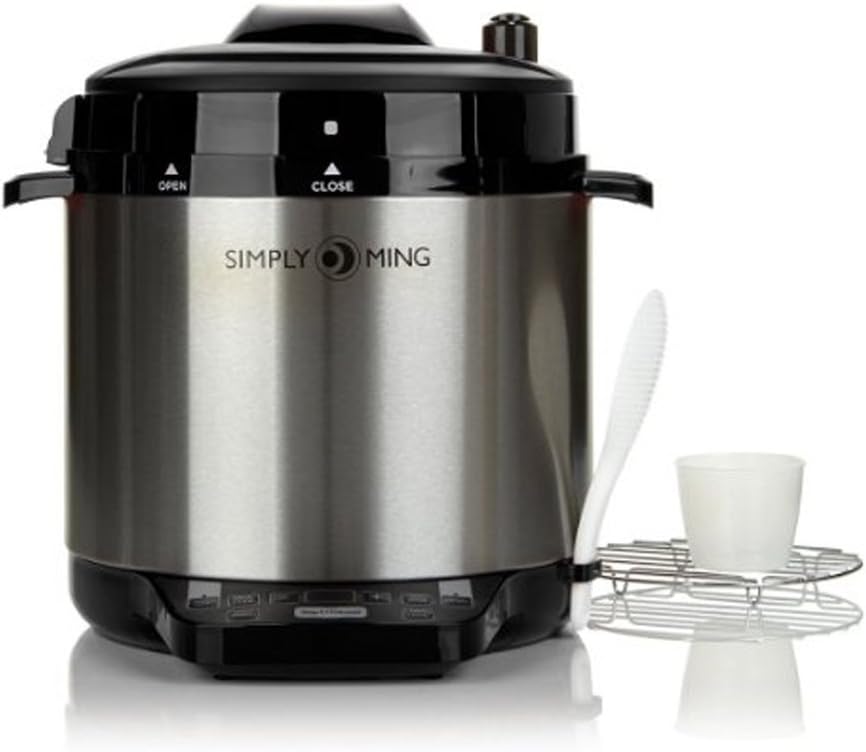 Simply Ming Tsai Premiere Gourmet Pressure Cooker with Technolon Plus ~Jet Black