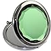 KOLIGHT®Double Sides (One is Normal,Another is Magnifying) Portable Foldable Pocket Metal Makeup Compact Mirror Woman Cosmetic Mirror (Green)