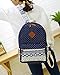 Veenajo Casual Lightweight Cute Dot Canvas Laptop Bag Shoulder Bag School Backpack (DarkBlue)