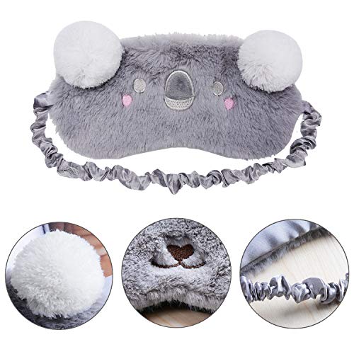 Cute Sleep Mask for Kids,Aniwon 6 Pack Animal Sleeping Mask Soft Plush Blindfold Eyeshade Cute Rabbit Panda Koala Unicorn Eye Cover Unicorn Sleep Mask for Kids - Thumbnail 7