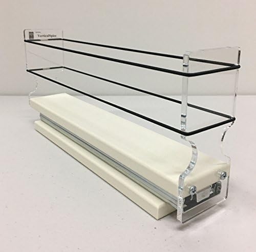 Vertical Spice - 2x1x10 DC - Spice Rack w/1 Drawer - 5 Capacity - New and Unique - Easy Access to Small Space- 2 x 1 x10 - Shallow Cabinets