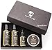 Beard Grooming & Trimming Kit for Men Care - Beard Brush, Beard Comb, Unscented Beard Oil Leave in Conditioner, Mustache & Beard Balm Butter Wax Growth, Styling Scissors - Stocking Stuffers Gift set