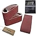 M-jump 18 PCS 3 x 18 inch Aluminum Oxide Sanding Belt Kit-Include 3 Each of 60 80 120 150 240 400 Grits-Premium Sandpaper Sander Belt for Portable Belt Sander