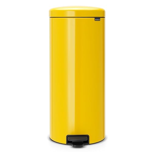Brabantia Retro Pedal Bin by Orla Kiely, 30 L Cream Linear Stem