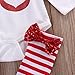 Baby Boys Girls Christmas Outfit 3PCS Xmas Suit Romper Pajamas Headband Leggings (0~3months, white)