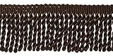DecoPro 10 Yard Value Pack of Brown 2.5 Inch Bullion Fringe Trim, Style# EF25 Color: Mocha - D2 (30 Ft / 9.1 Meters)