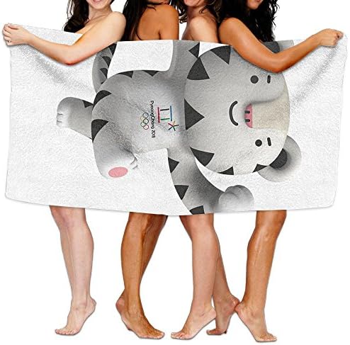 Beach Towel PyeongChang-2018 Olympic-Mascots 80" X 130" Soft Lightweight Absorbent For Bath Swimming Pool Yoga Pilates Picnic Blanket Towels