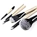 Family Care Makeup Brushes Makeup Brushes Set Foundation Blusher Contour Eye Shadow Eyebrow Lip blushes for Powder Cream Concealer Makeup Brushes Kit 6pcs - Golden black