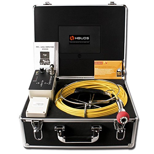 Pipe Inspection Cameraï¼ŒDrain Sewer Industrial Endoscope HBUDS H50DVR Waterproof IP68 50M/165ft Snake Video System with 7 Inch LCD Monitor 1000TVL Sony CCD DVR Recorder (8GB SD Card Include)