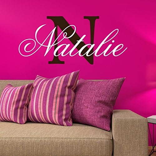 Nursery Custom Name Wall Decal Sticker, 40" W by 24" H, Girl Name Wall Decal, Girls Name, Wall Decor, Personalized, Girls Name Decor, Girls Nursery, Girls Bedroom, Plus Free White Hello Door Decal