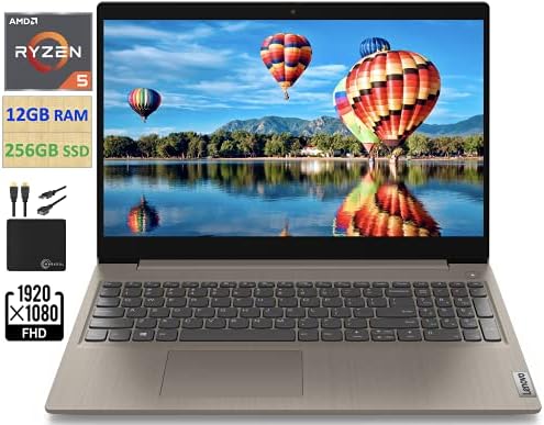 2021 Newest Lenovo IdeaPad 3 15.6" FHD Screen Laptop Computer, Quad-Core AMD Ryzen 5 3500U Up to 3.7GHz (Beats i7-8550U), 12GB DDR4 RAM, 256GB NVMe SSD, Webcam, WiFi, HDMI, Windows 10 + Marxsol Cables 1 2021 Newest Lenovo IdeaPad 3 15.6" FHD Screen Laptop Computer, Quad-Core AMD Ryzen 5 3500U Up to 3.7GHz (Beats i7-8550U), 12GB DDR4 RAM, 256GB NVMe SSD, Webcam, WiFi, HDMI, Windows 10 + Marxsol Cables