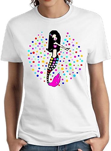 Jusxout Colorful Mermaid Women's Summer Slim T-Shirts Short Sleeve
