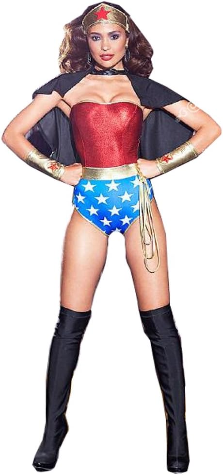 LESHI Women's Adult Sexy Supergirl Siamese Corset Costume - one size