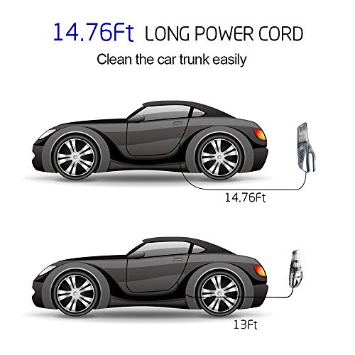 4-in-1 Portable Car Vacuum Cleaner, High Power 12V Vehicle Wet/Dry Vacuum Cleaner