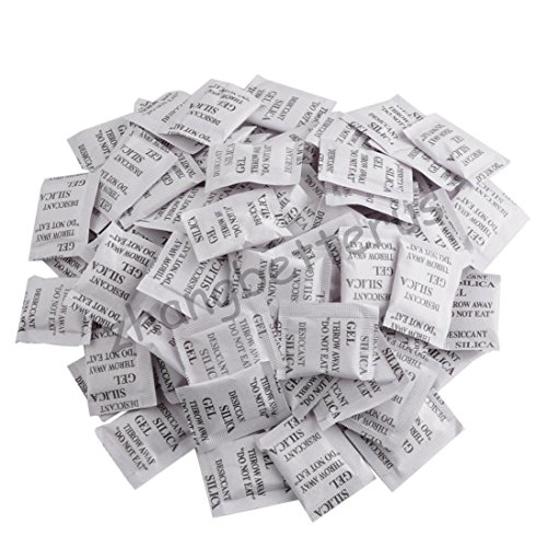 100 Packs x 1g. Non-Toxic Selica Gel Desiccant Moisture Absorber Dehumidifier