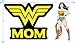 Popfunk Wonder Woman Wonder Mom Mother's Day T-Shirt & Stickers | Mothers Day Gift (X-Large, Red)