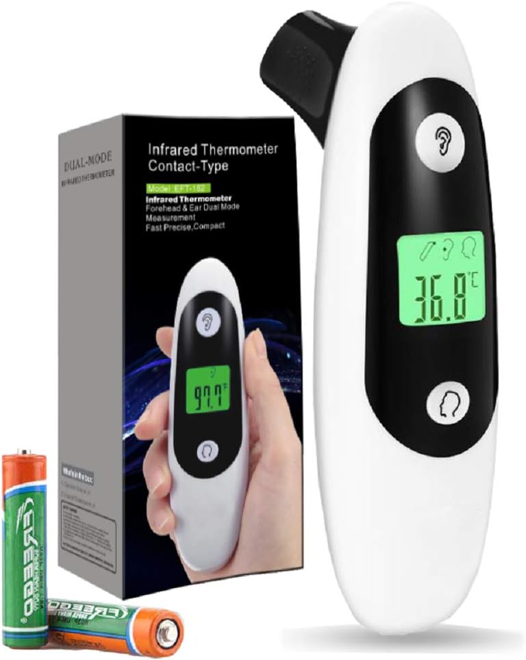TSIGETH-CHIC Baby-Thermometer Ear and Forehead Temporal Digital Infrared Thermometer for Fever, Kids and Adults (1 Pack)