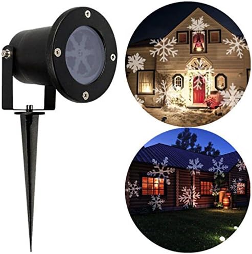 Outdoor White Snow Projector Snowflakes Lighting For Birthday Holiday
