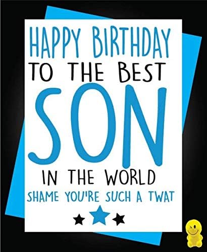Rude Birthday Card C130 Favourite Son