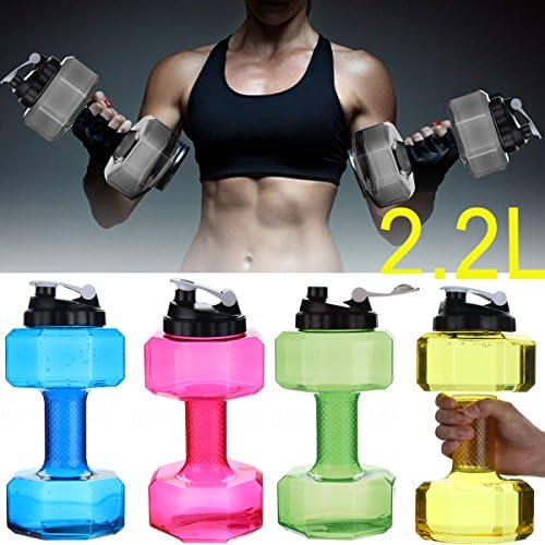 lilyy 2.2L Big Capacity PETG Eco-friendly Cup Dumbbell Shape Drinking Water Bottles Kettle Personalized Bottle (BPA Free)