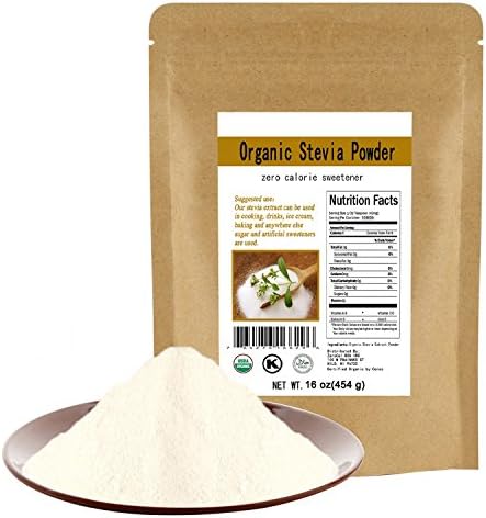 CCnature Organic Stevia Powder Natural Sweetener Zero Calorie Sugar Substitute 16oz