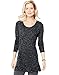 Hanes Women's Lightweight Spacedye Vented Tunic, Black, Small
