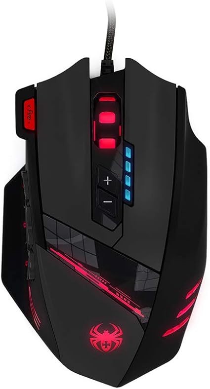 Amazon Kkmoon ゲーミングマウス 有線マウス Usb 光学式 12プログラムボタン ゲーム 4段階dpi 調整可能 7 Ledライト Windows Mac ブラック Kkmoon ゲーミングマウス 通販