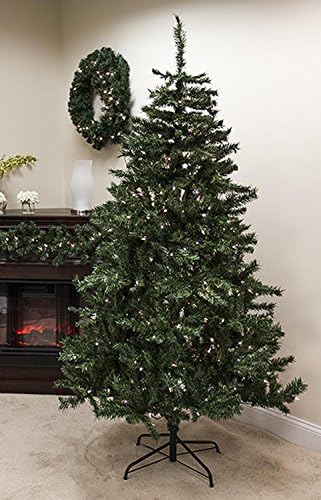 Bright Gate 30467540 Pre-Lit Traditional Mixed Pine Artificial Christmas Tree with Clear Lights, 6.5'