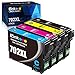 E-Z Ink (TM) Remanufactured Ink Cartridge Replacement for Epson 702XL 702 T702XL T702 to use with Workforce Pro WF-3720 WF-3733 WF-3730 Printer (4 Pack)