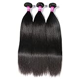 YAEONS Hair Brazilian Straight Hair 3 Bundles Grade 6A Unprocessed Virgin Straight Human Hair Weave
