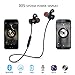 DUTISON Bluetooth Headphones Wireless Stereo Sports Magnetic Earbuds Sweatproof for Running with Mic for iPhone Samsung Huawei Bluetooth 4.1 CVC 6.0 Noise Cancelling (Black)