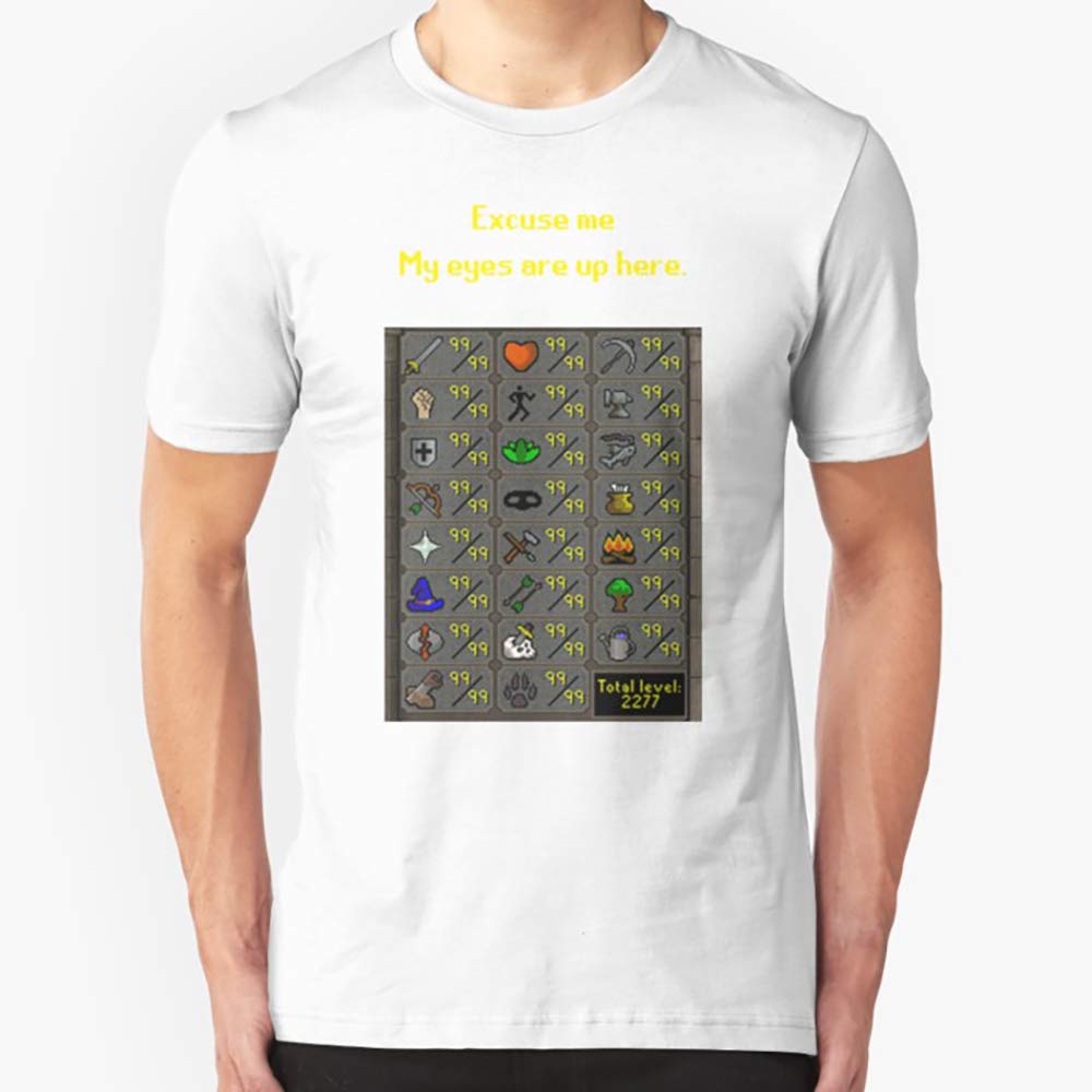 runescape my eyes are up here shirt