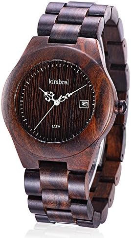 TACY Women Watch Black Wood Watch Quartz Watch Analog Watch with Date Calendar Wooden Watch for Women