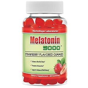 Melatonin 5000 Strawberry Flavored Gummies Enhances Restful Sleep and Relaxation