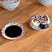 Nicola Spring 6X 10cm 3 Colours Hand-Printed Sauce Dish Set - Small Japanese Style Porcelain Salsa, Soy Dipping Plates
