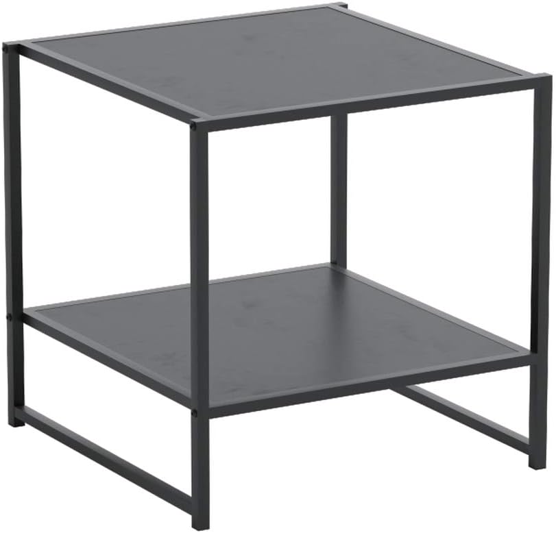 Zinus Dane Modern Studio Collection 20 Inch Square Side / End Table / Night Stand / Coffee Table, Espresso: Furniture & Decor