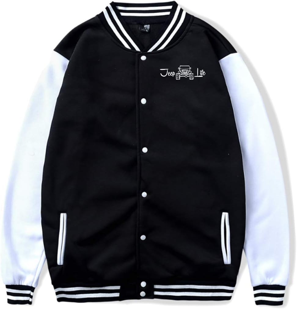 Jeep Life Baseball Jacket Uniform Sport Coat for Women&Men