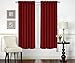 Utopia Bedding Curtain for Bedroom - Rod Pocket Blackout Curtains 63 Inch Length 2 Panels Set - Thermal Curtains & Drapes for Living Room, Bedroom, 52W x 63L Inches, Burgundy