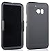 Case with Clip for HTC 10, Nakedcellphone Black Ribbed Hard Cover with Belt Hip Holster Combo for HTC One M10 (aka Lifestyle)