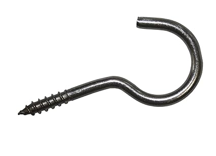 Dresselhaus 0/4305/000/2,9/40/ /77 Schraubhaken, gebogen, Edelstahl A2, Art. R 11, 2,9 x 40, 20 Stück